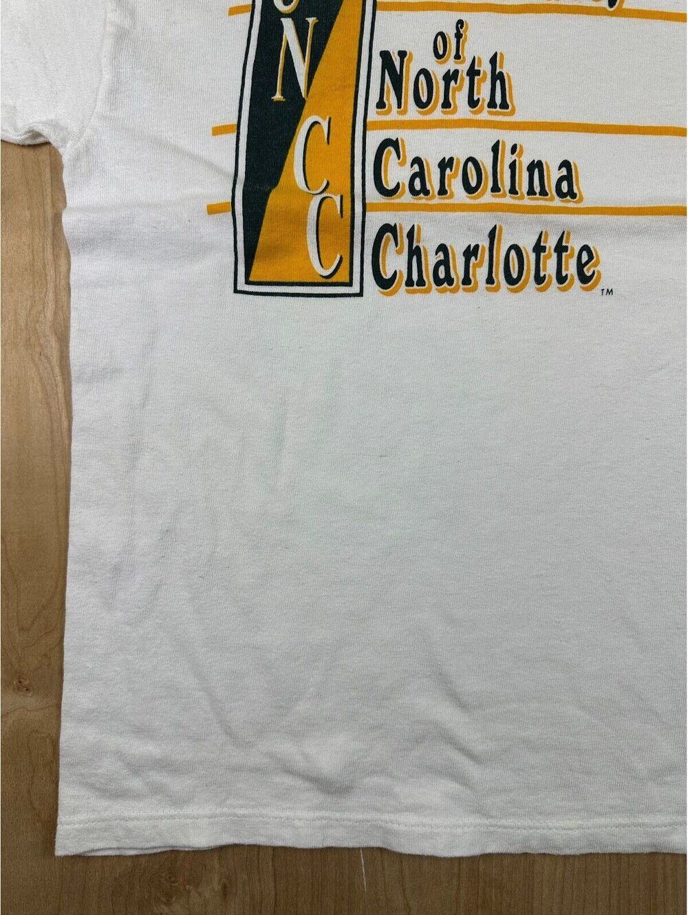 Vintage 90s University of North Carolina Charlotte tshirt champion thick uncc - Picture 7 of 13